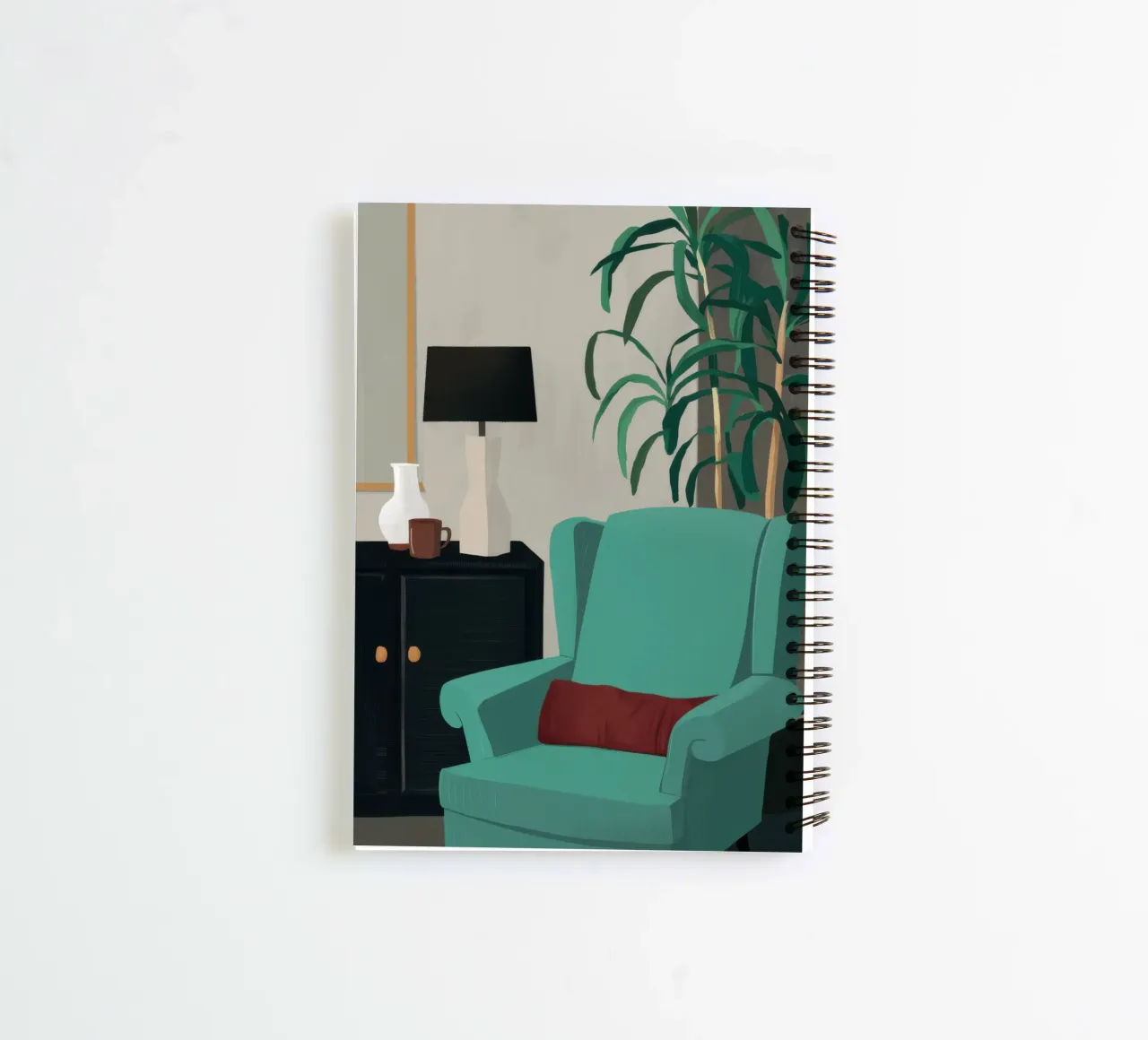 Tranquil Teal Corner spiral notebook by Giant Foxs