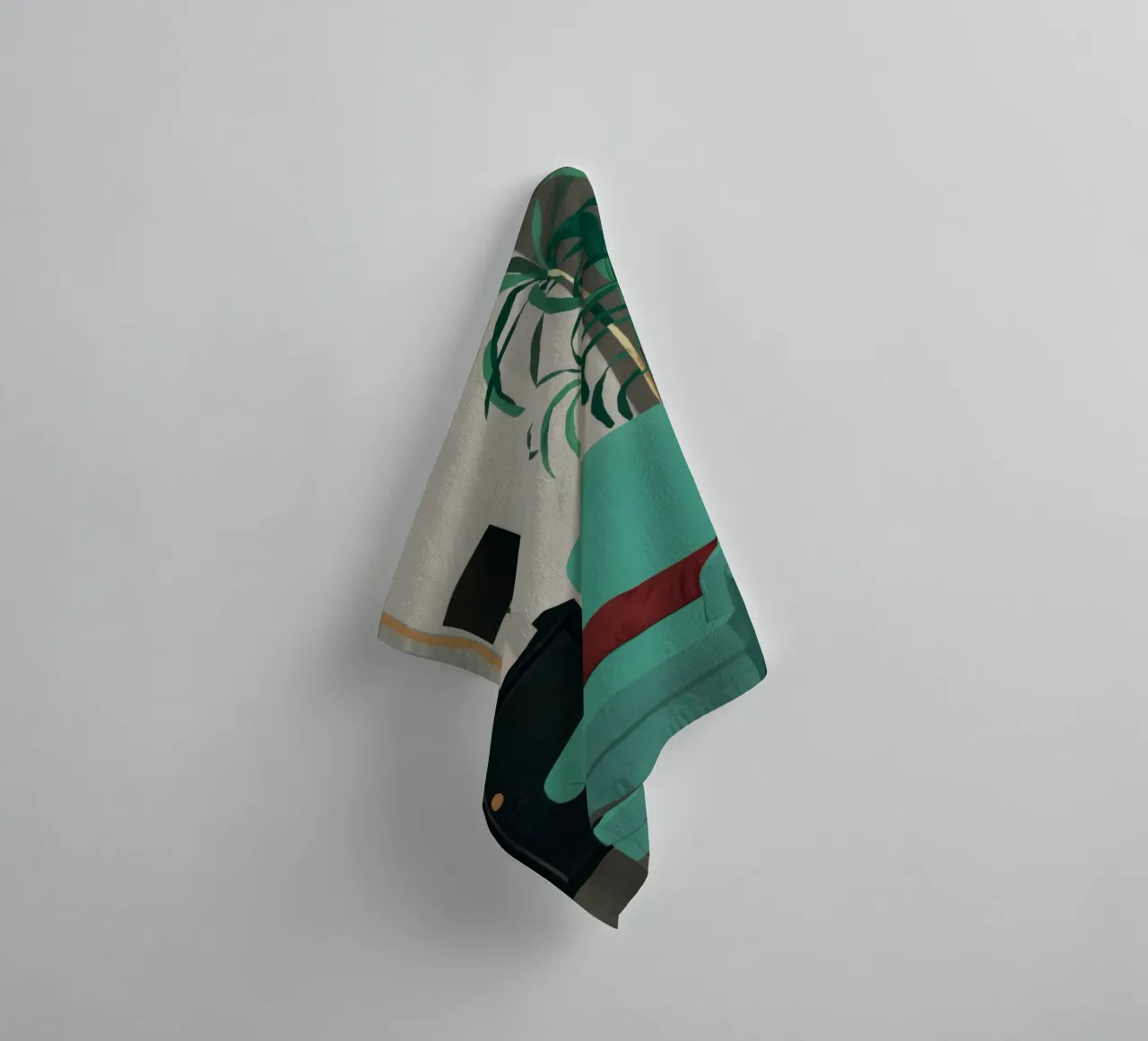 Ruhige Teal-Ecke Handtuch von Giant Foxs