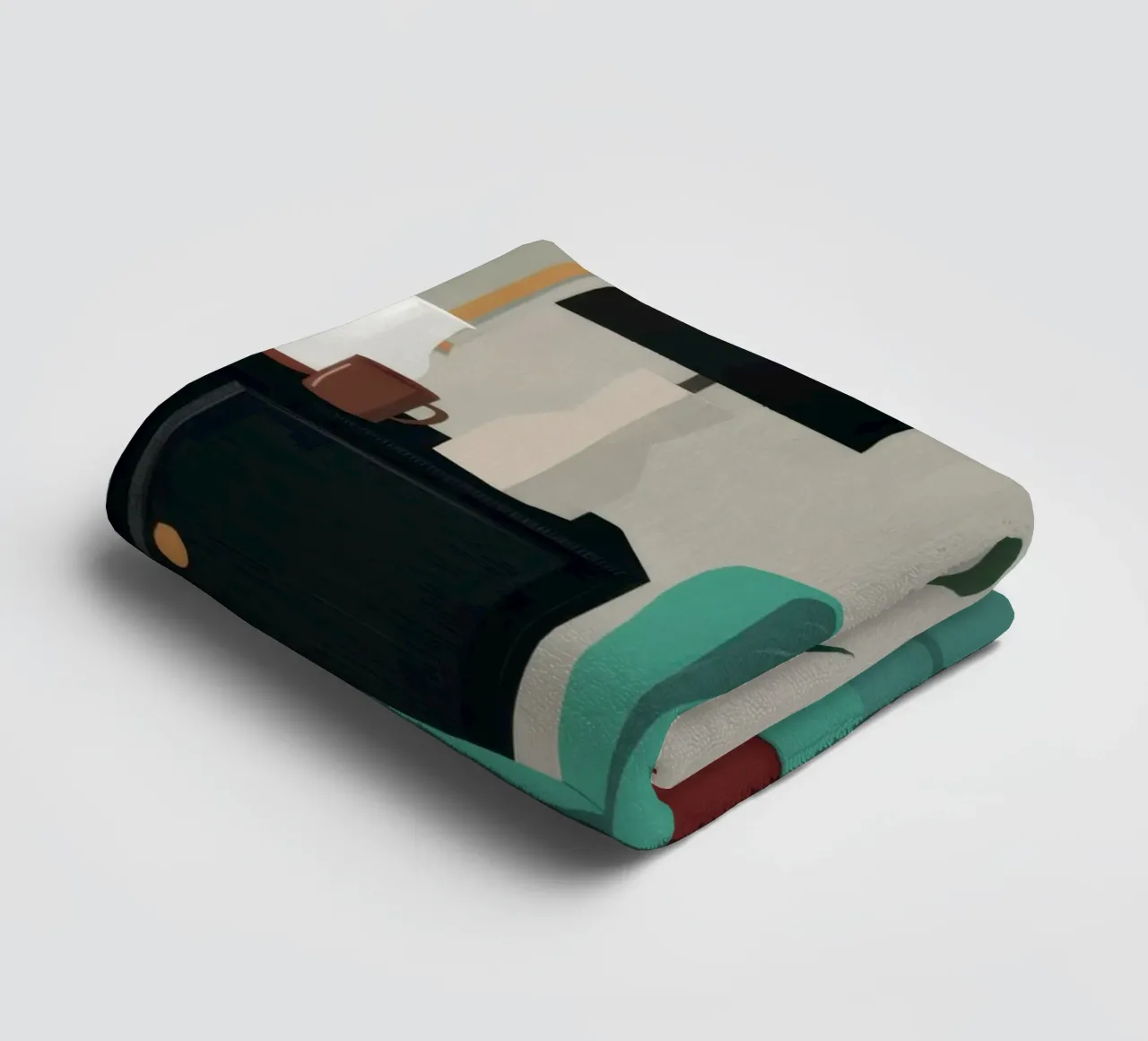 Ruhige Teal-Ecke Handtuch von Giant Foxs