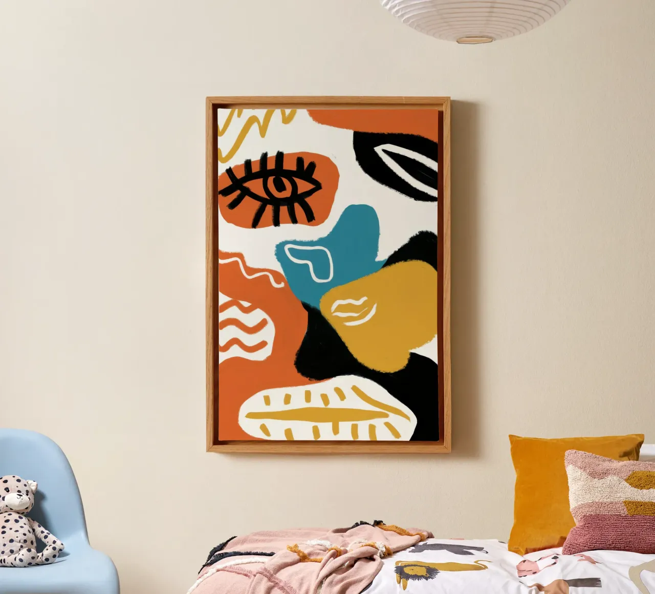 Matissean Shape Play canvas by Monuments Fire