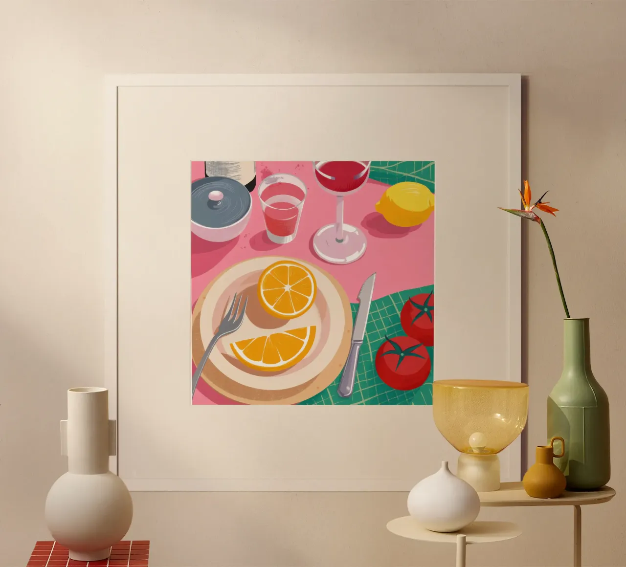 Colazione al sole StillLife poster da Flock Reverie