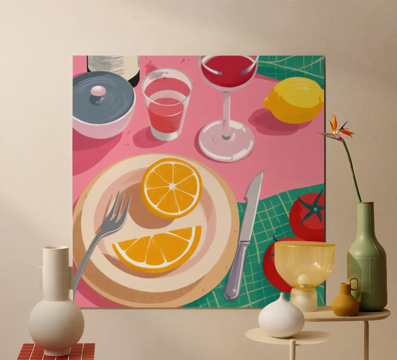 Colazione al sole StillLife poster da Flock Reverie