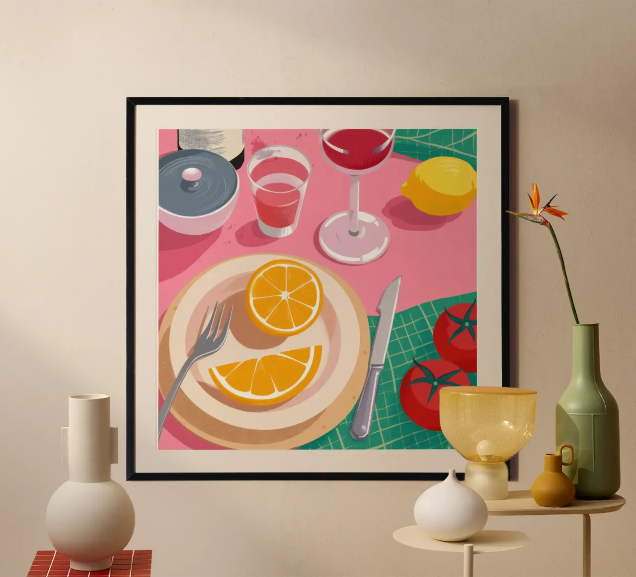 Colazione al sole StillLife poster da Flock Reverie