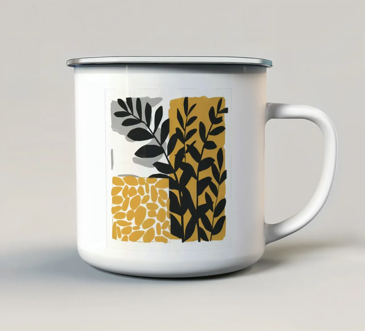 Safari Leaf Silhouette tazza in smalto da Rain Balance