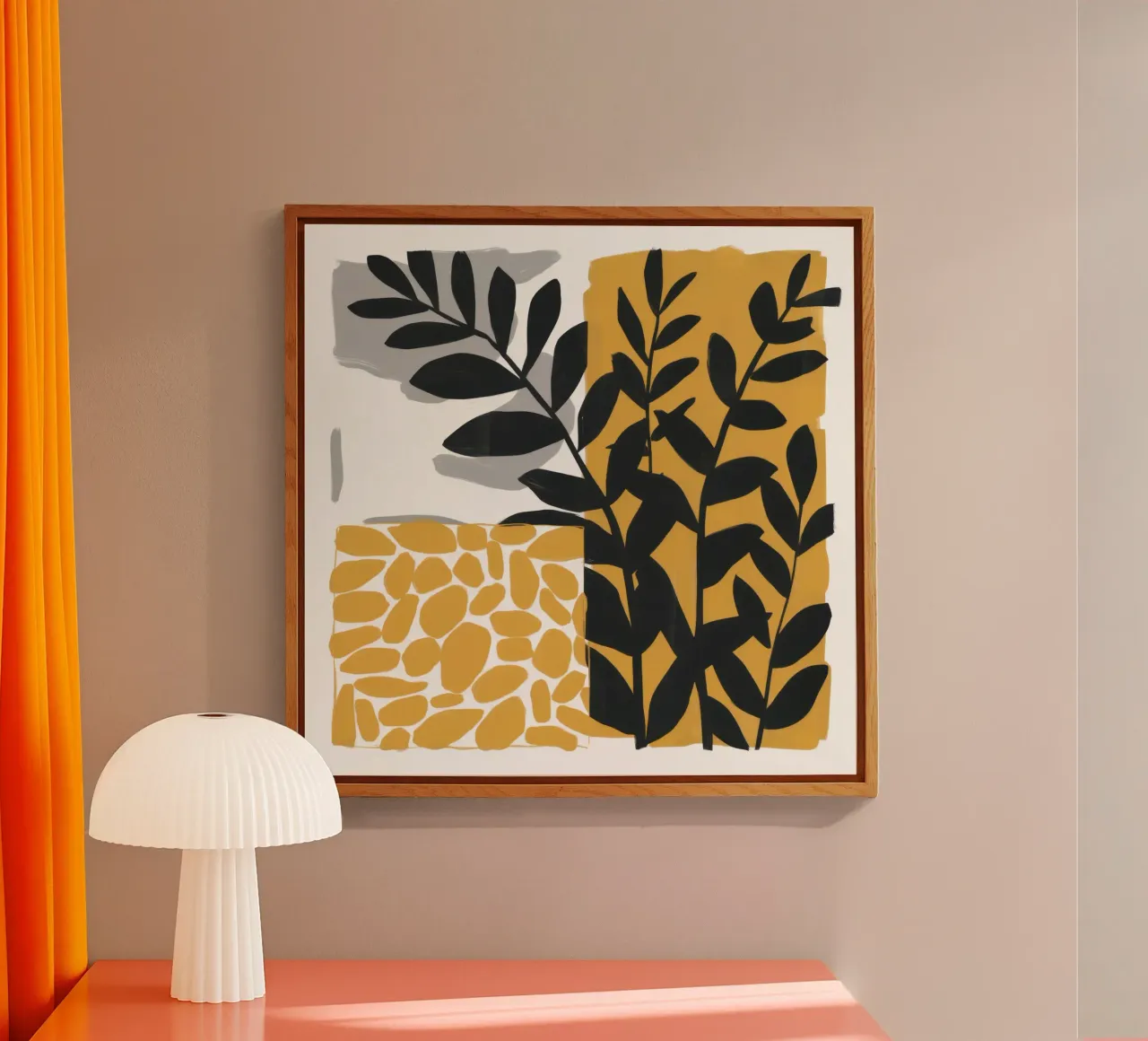 Safari Leaf Silhouette acrylic glass by Rain Balance