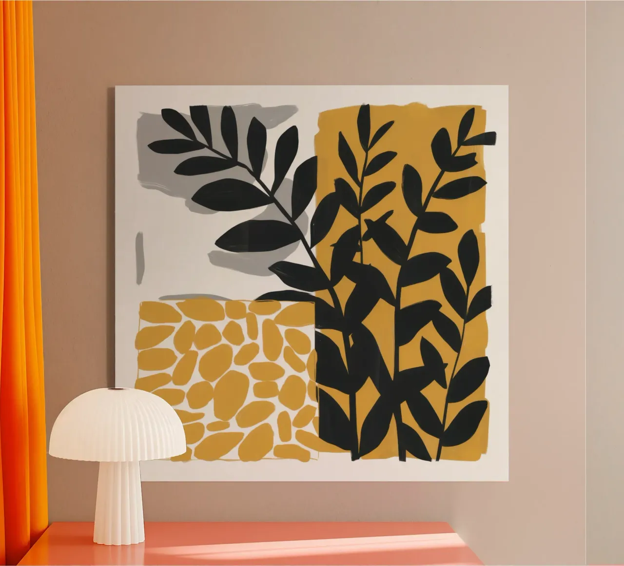 Safari Leaf Silhouette acrylic glass by Rain Balance