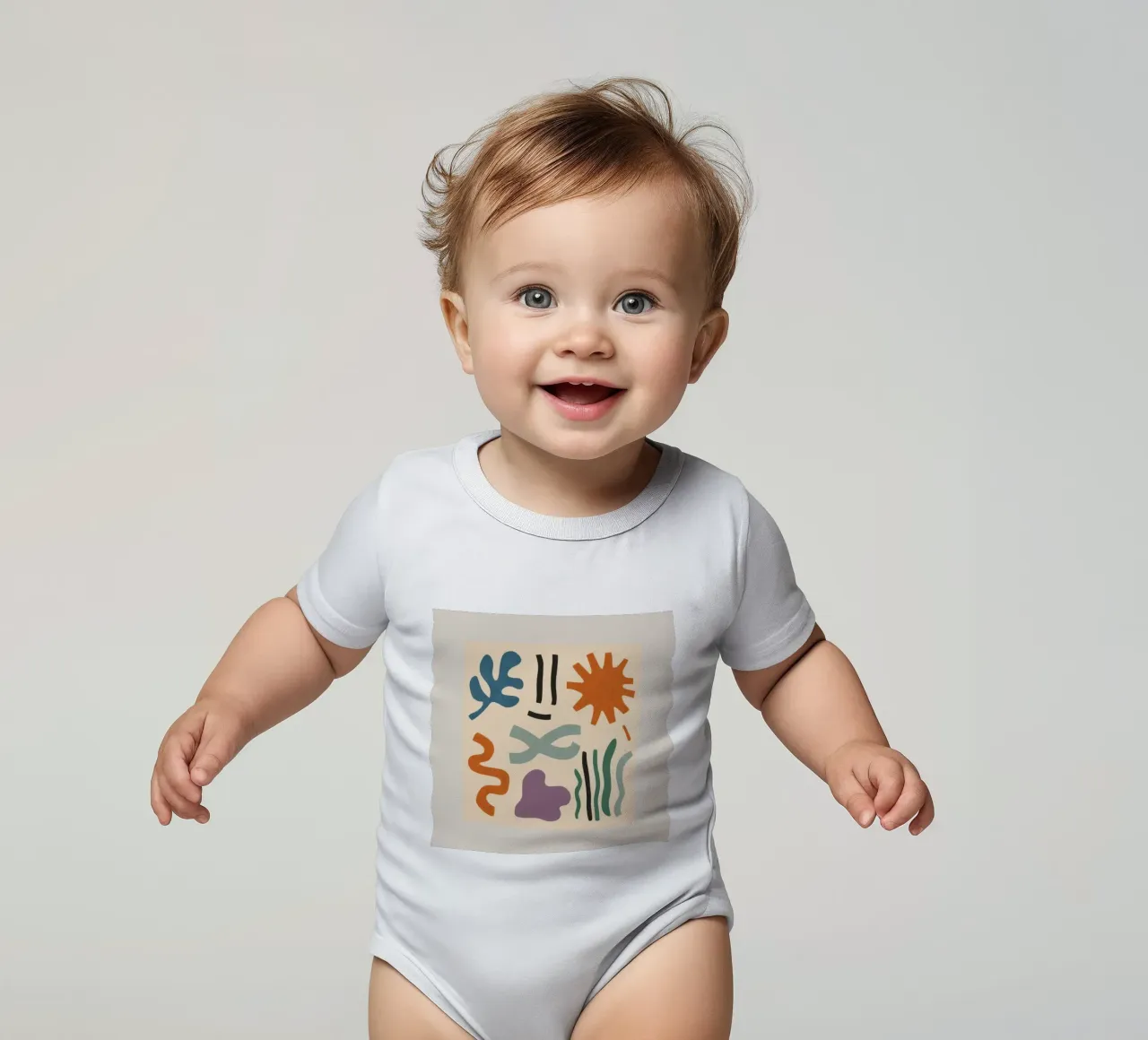 Studio di forme giocose body neonato maniche corte da Reds Jays