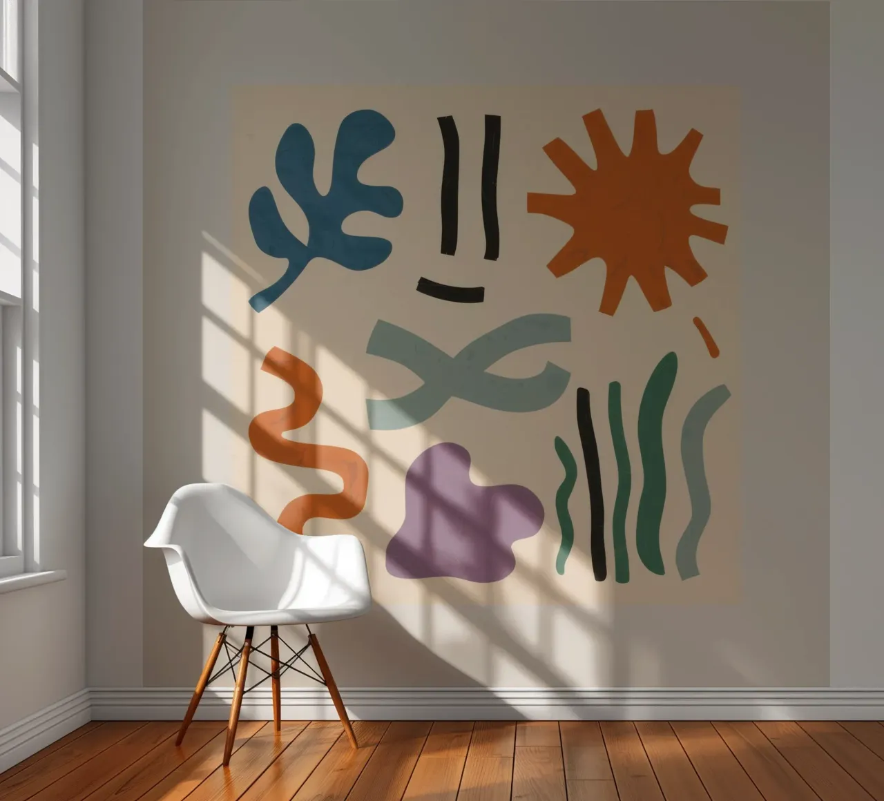 Speelse vormstudie fotobehang van Reds Jays