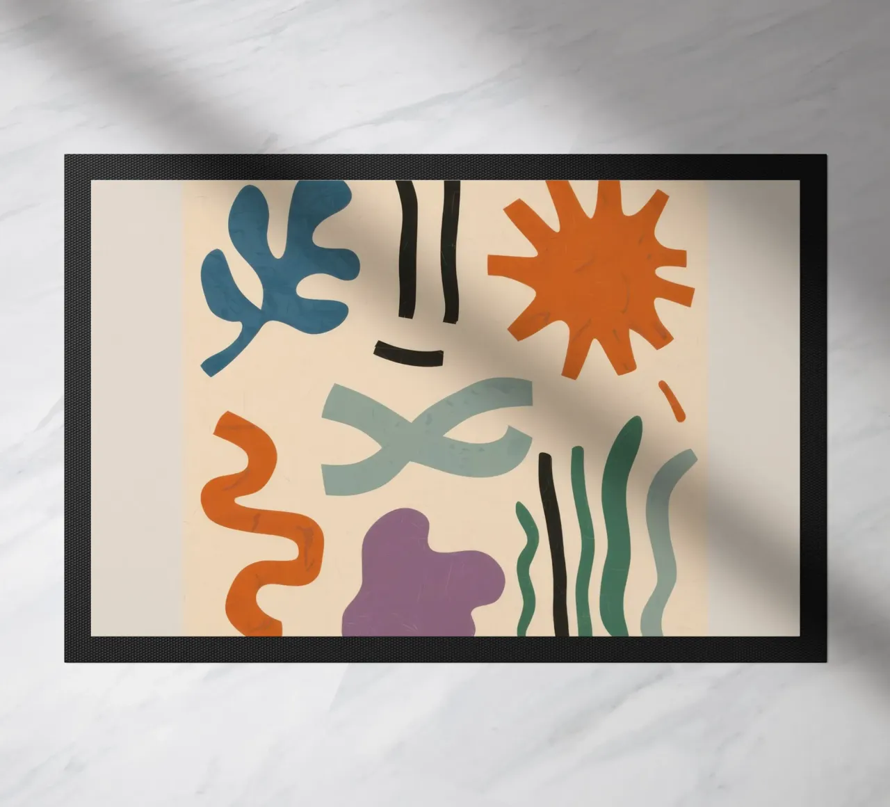 Playful Shape Study doormat by Reds Jays