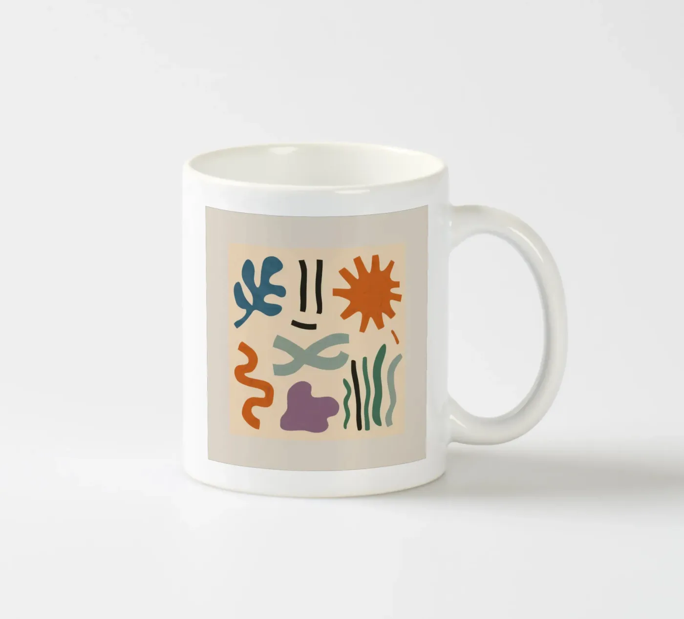 Playful Shape Study ceramic mug by Reds Jays