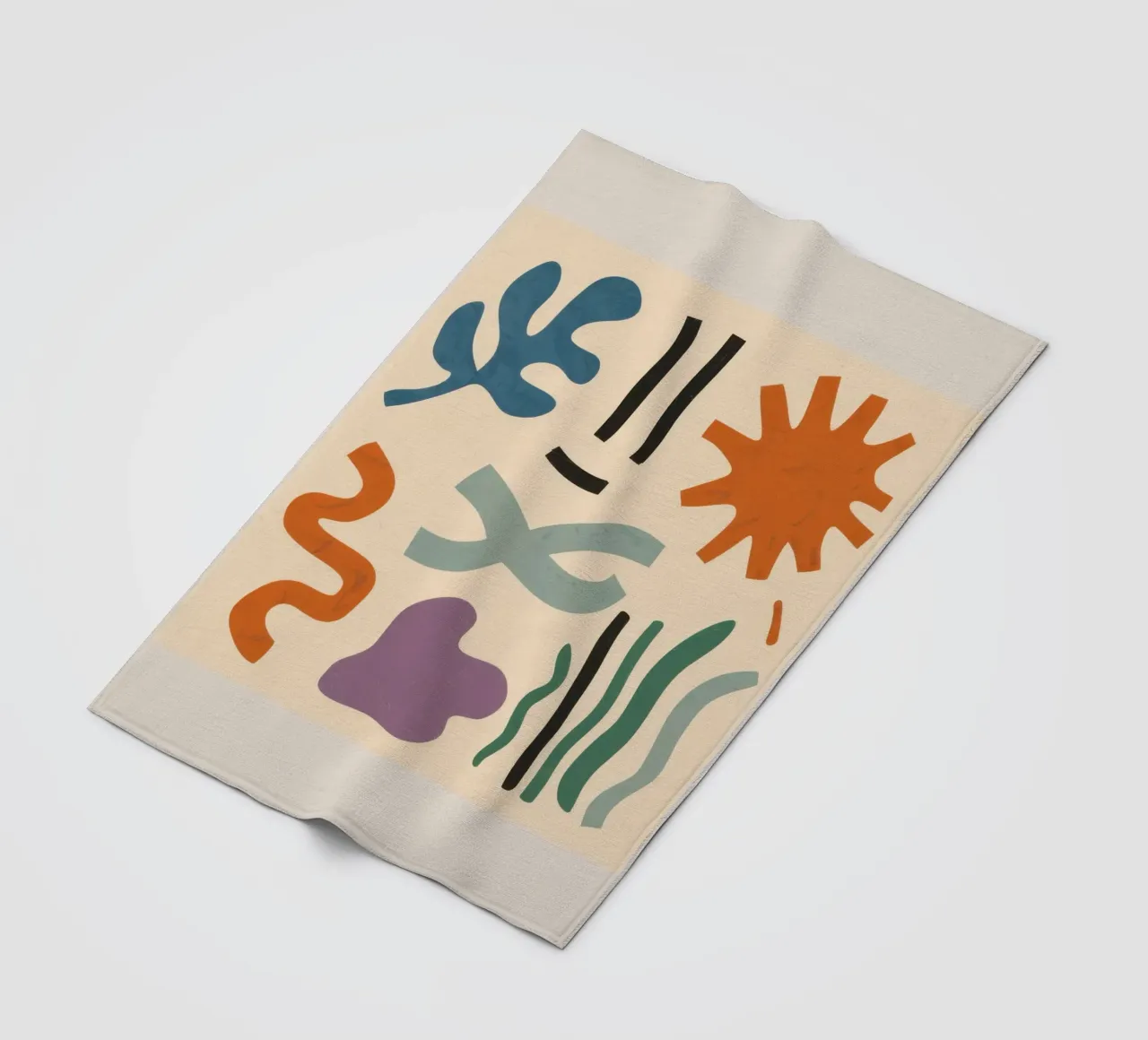 Speelse vormstudie fleecedeken van Reds Jays