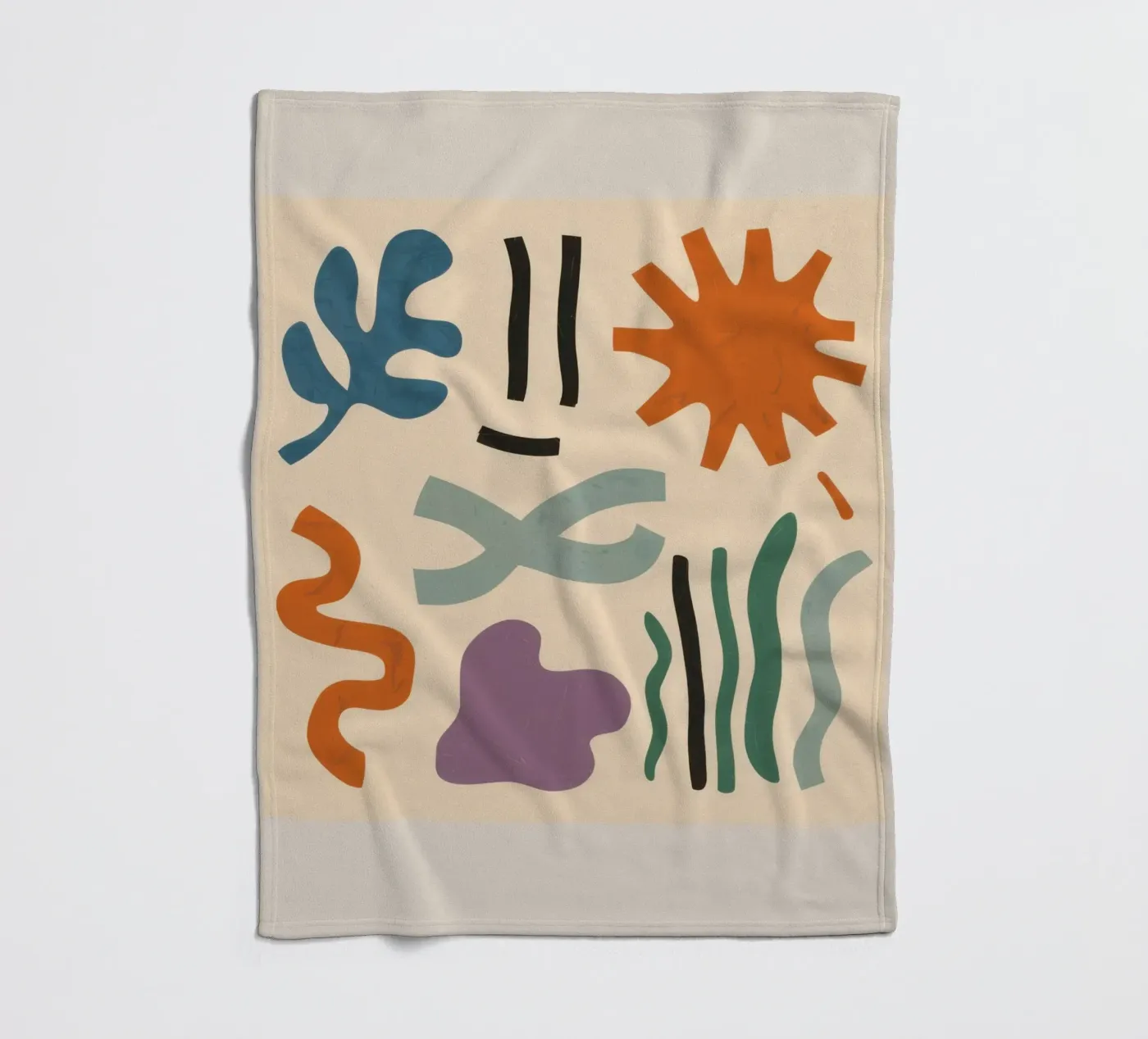 Playful Shape Study fleece blanket by Reds Jays