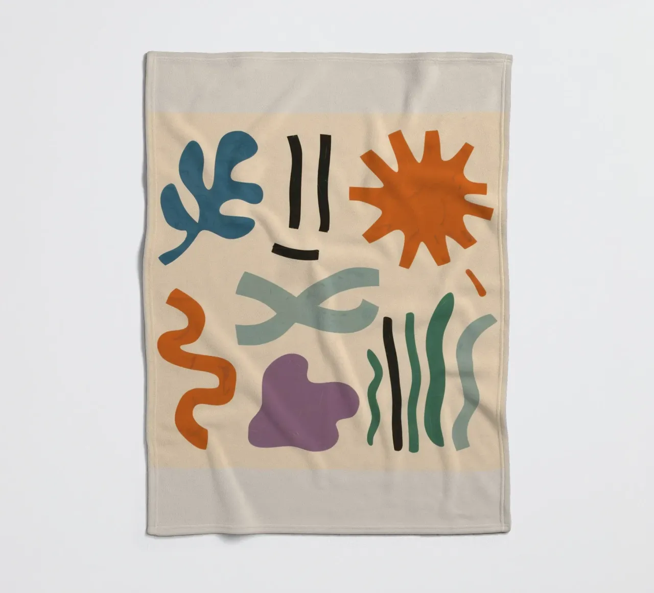 Speelse vormstudie fleecedeken van Reds Jays