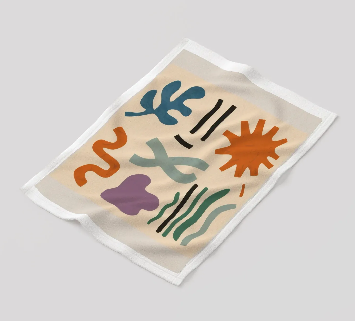 Playful Shape Study fleece blanket by Reds Jays