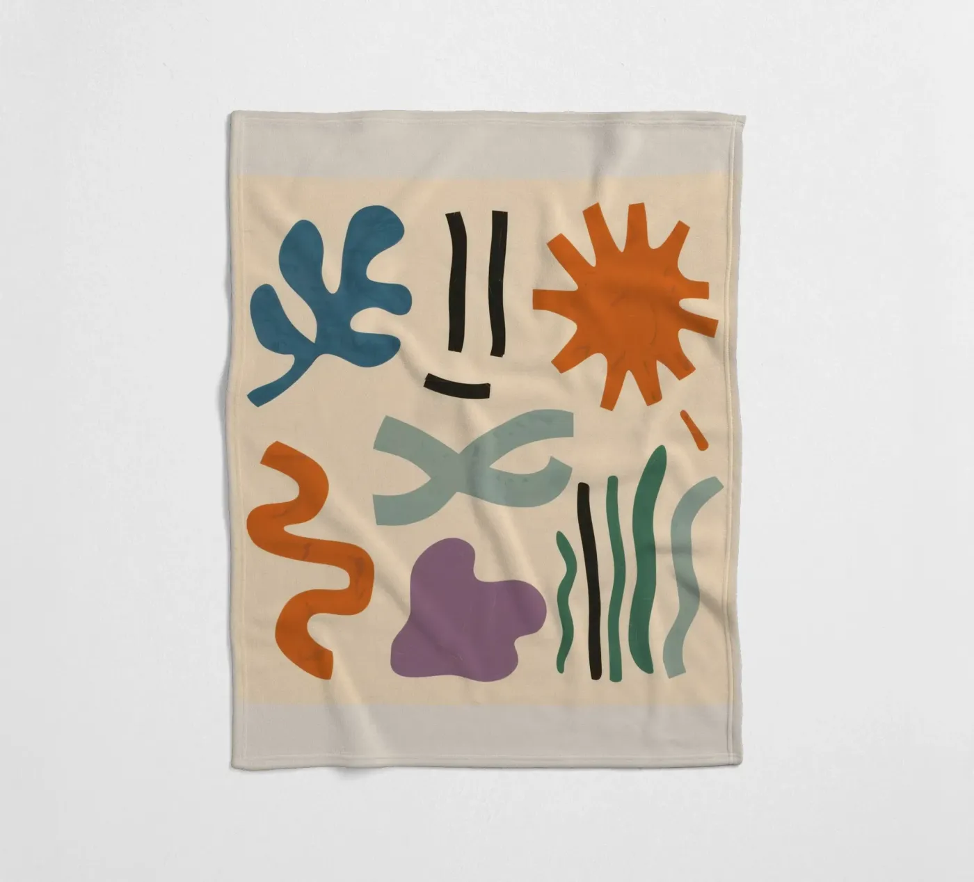 Playful Shape Study fleece blanket by Reds Jays