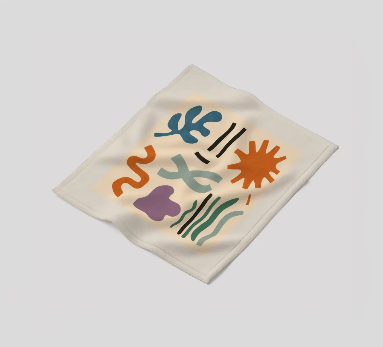 Speelse vormstudie fleecedeken van Reds Jays