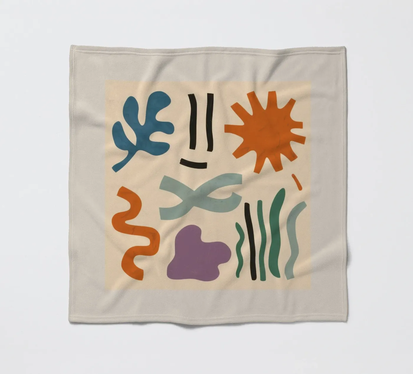 Playful Shape Study fleece blanket by Reds Jays