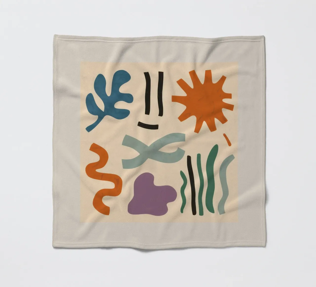 Speelse vormstudie fleecedeken van Reds Jays