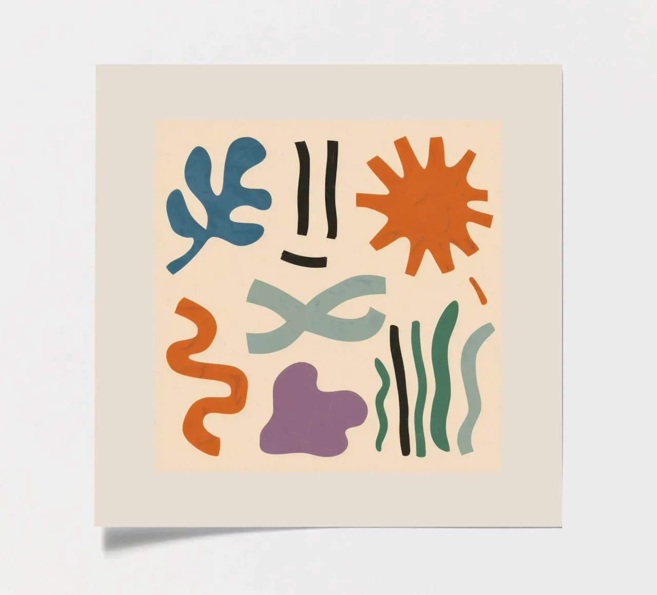 Playful Shape Study sticker sheet by Reds Jays