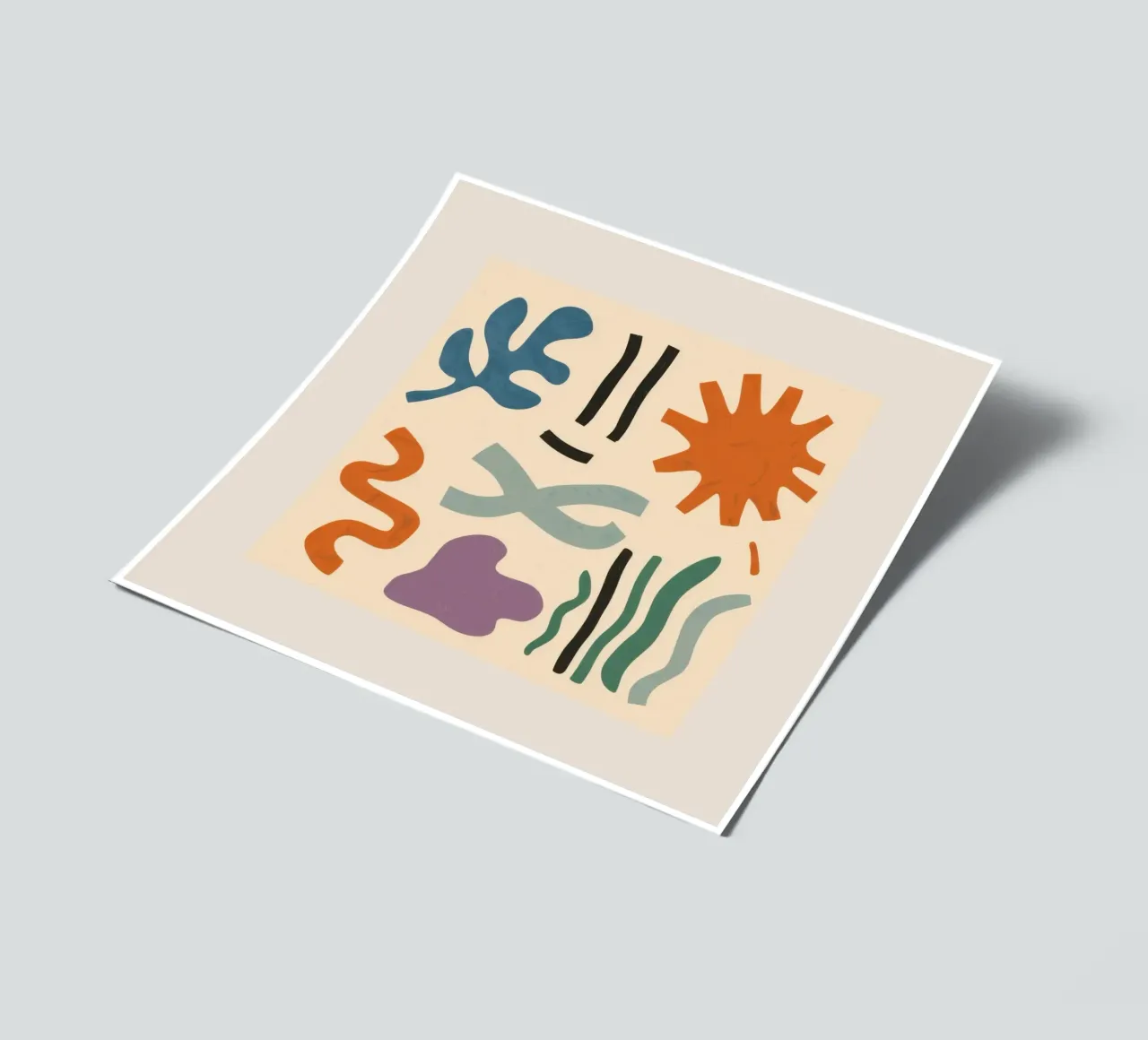 Playful Shape Study sticker sheet by Reds Jays