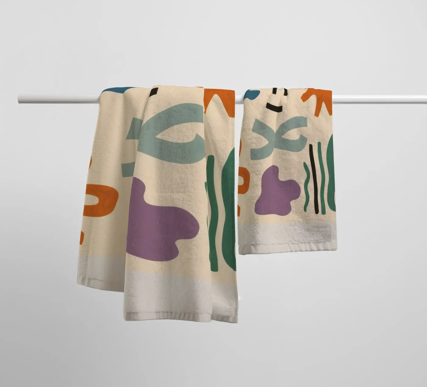 Playful Shape Study towel by Reds Jays