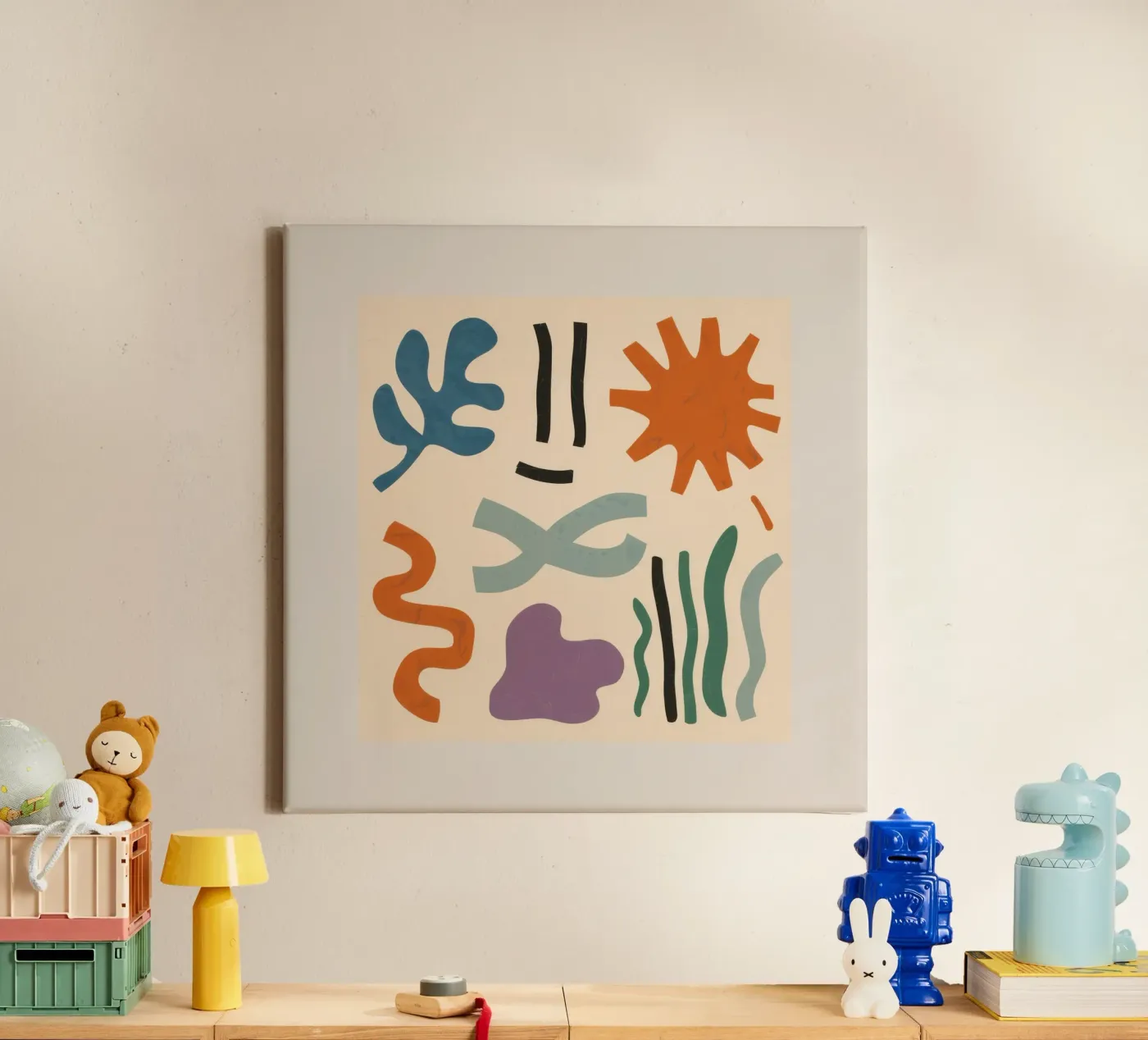 Playful Shape Study canvas by Reds Jays