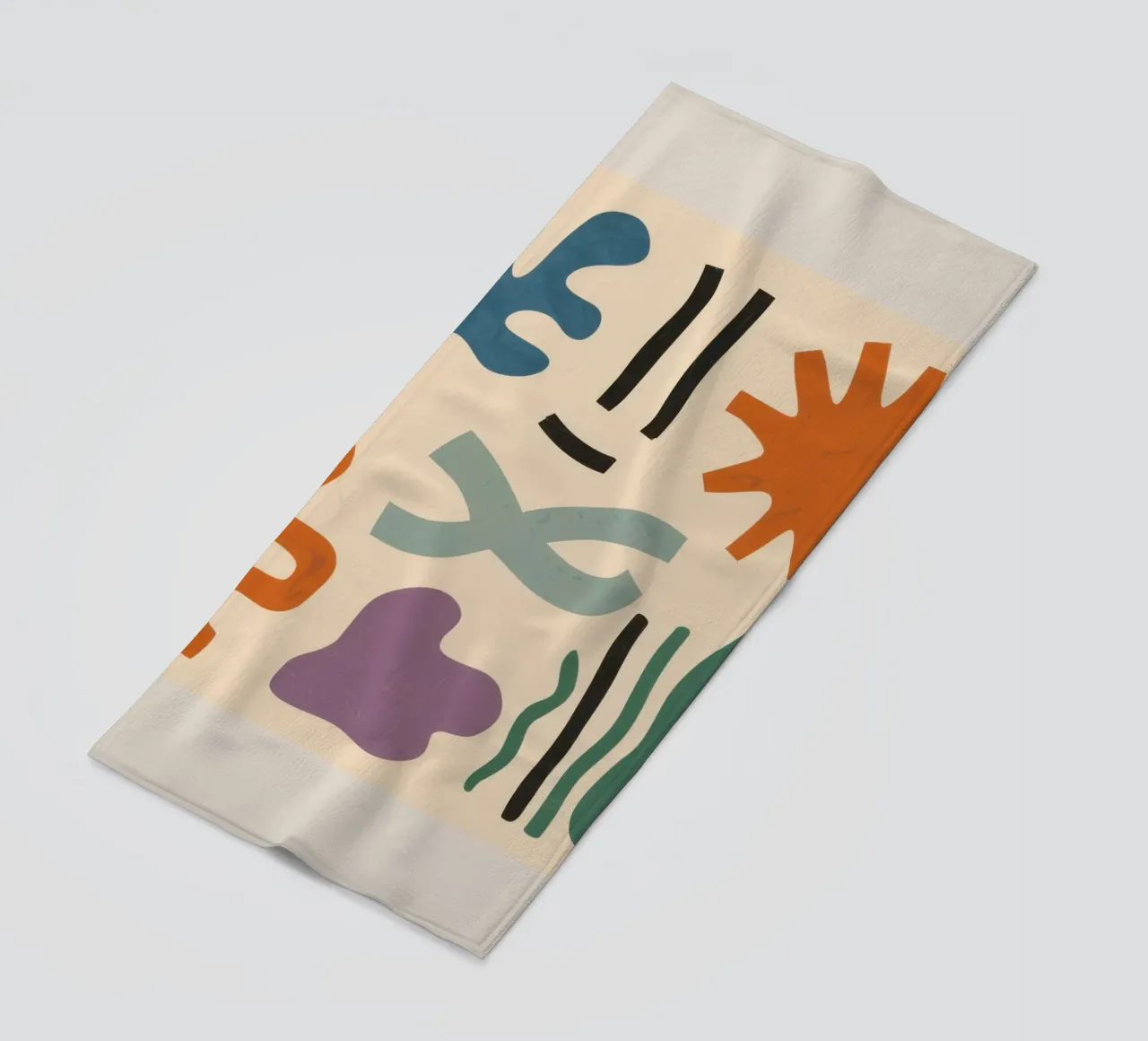 Playful Shape Study beach towel by Reds Jays
