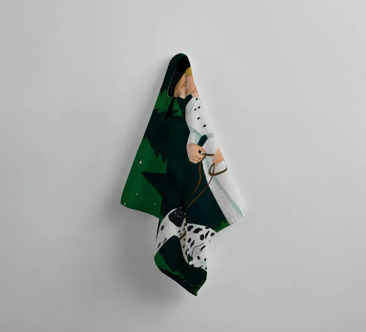 Starlit Dalmatian Walk towel by Giant Foxs