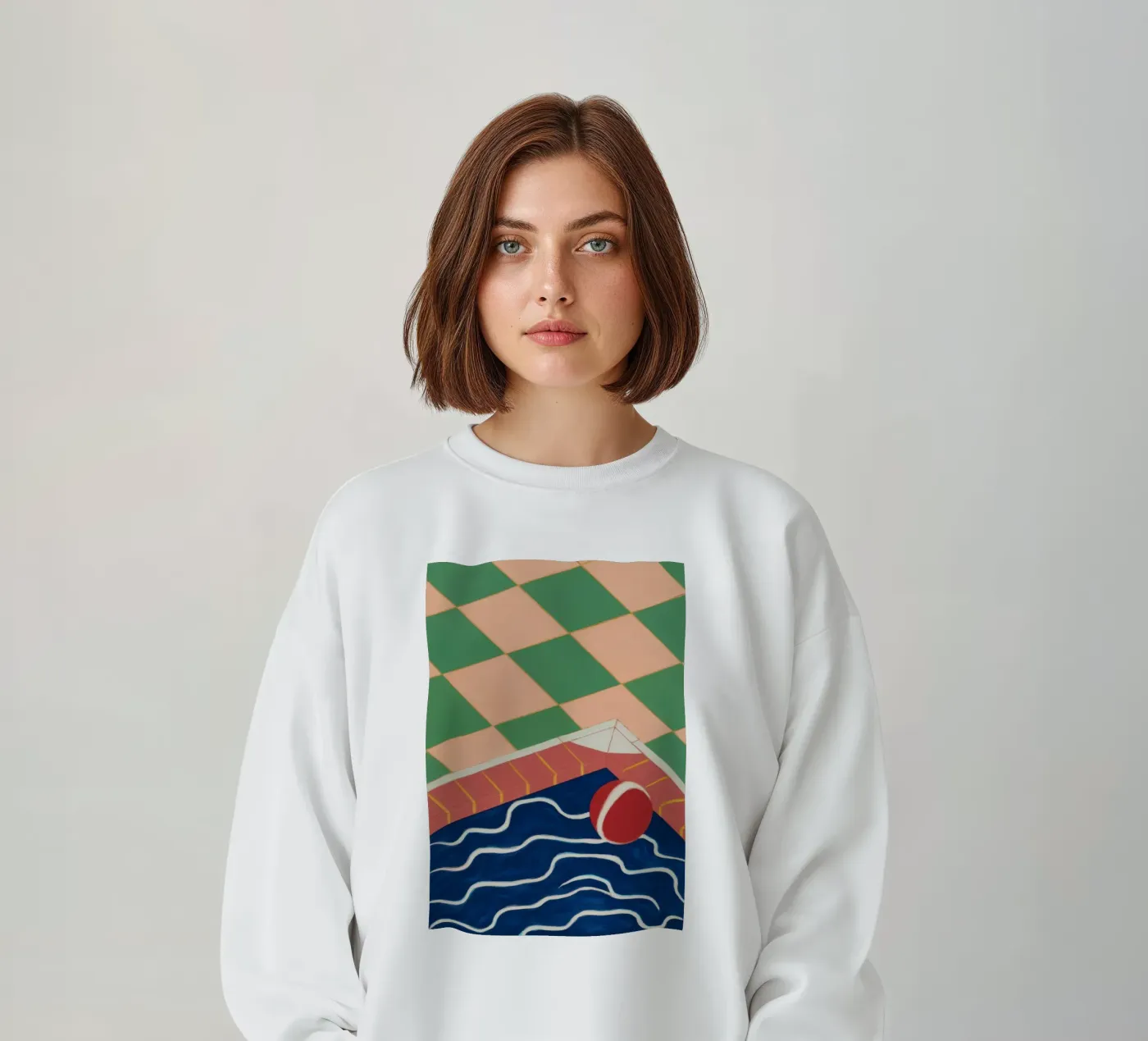 Reflectie Emerald Zwembad sweatshirt van Dream Gesso