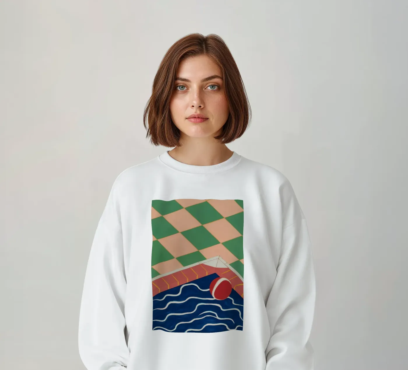Reflectie Emerald Zwembad sweatshirt van Dream Gesso