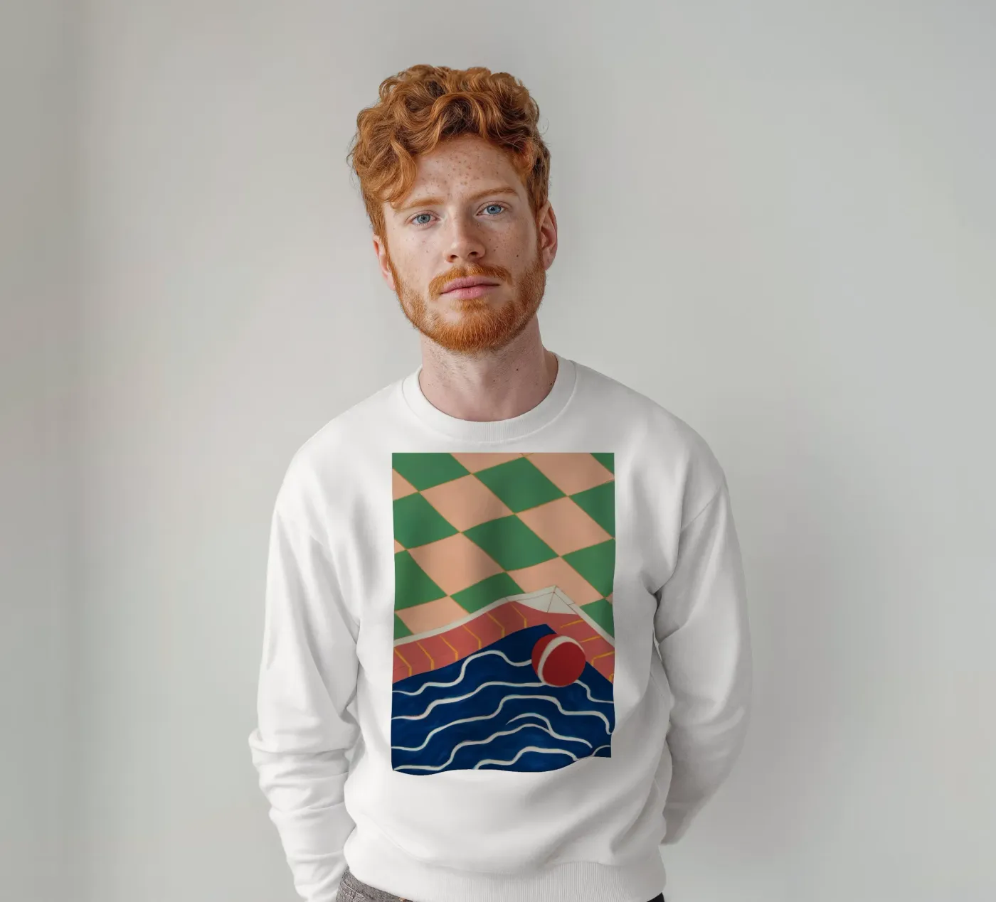 Reflectie Emerald Zwembad sweatshirt van Dream Gesso