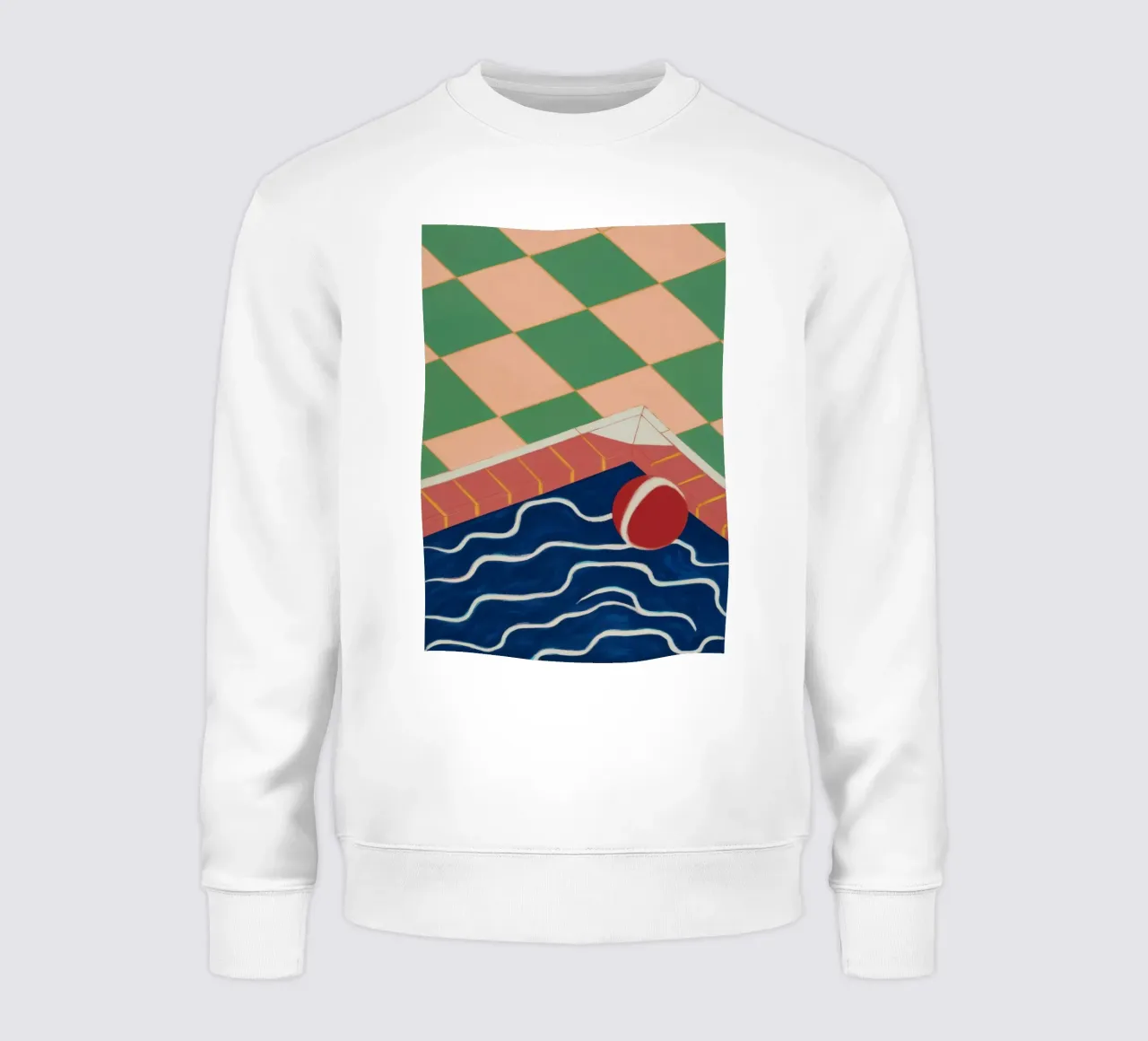 Smaragd Pool Reflexion Sweatshirt von Dream Gesso