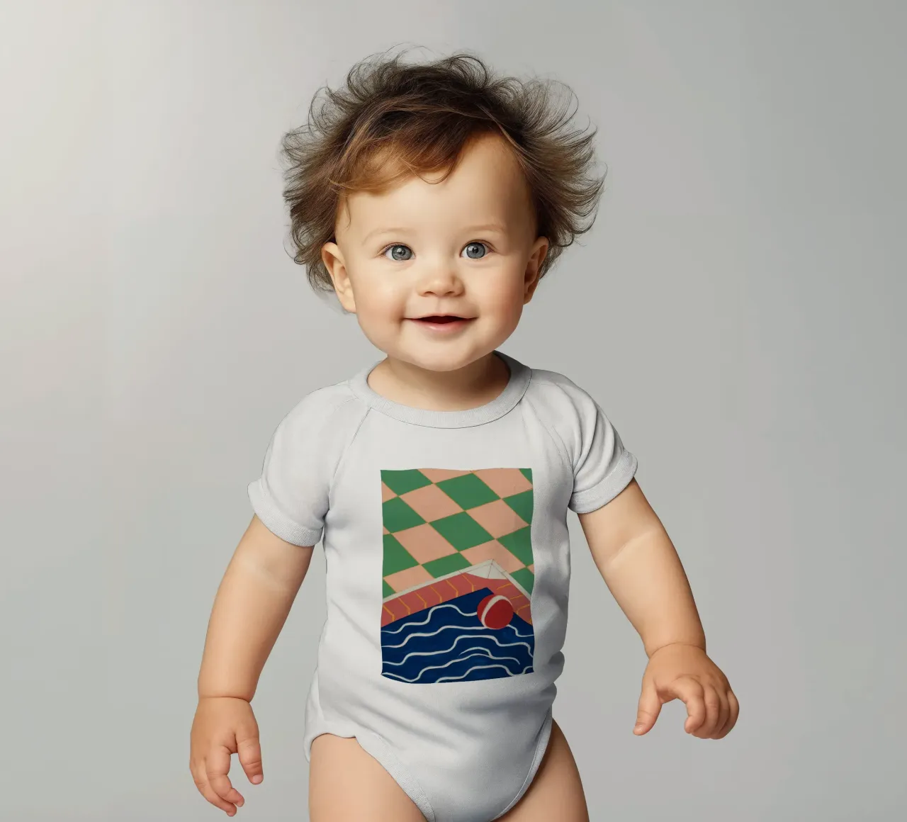 Reflet de la piscine d'émeraude body bébé de Dream Gesso