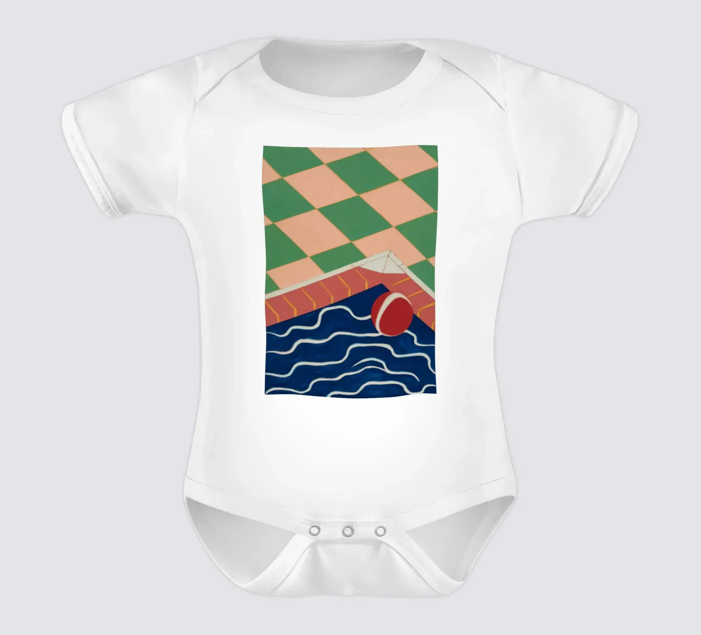 Riflesso della piscina di smeraldo body neonato maniche corte da Dream Gesso