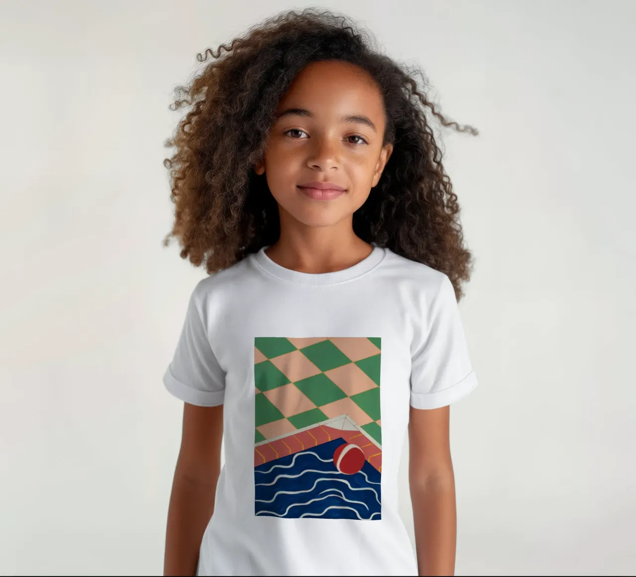 Reflectie Emerald Zwembad kinder t-shirt van Dream Gesso