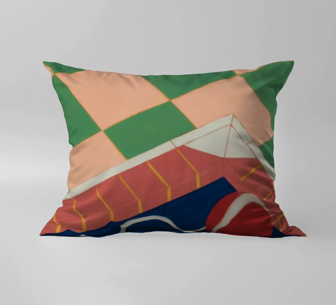 Emerald Pool Reflection decorative cushion by Dream Gesso