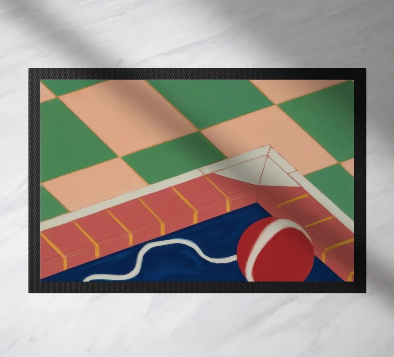 Emerald Pool Reflection doormat by Dream Gesso