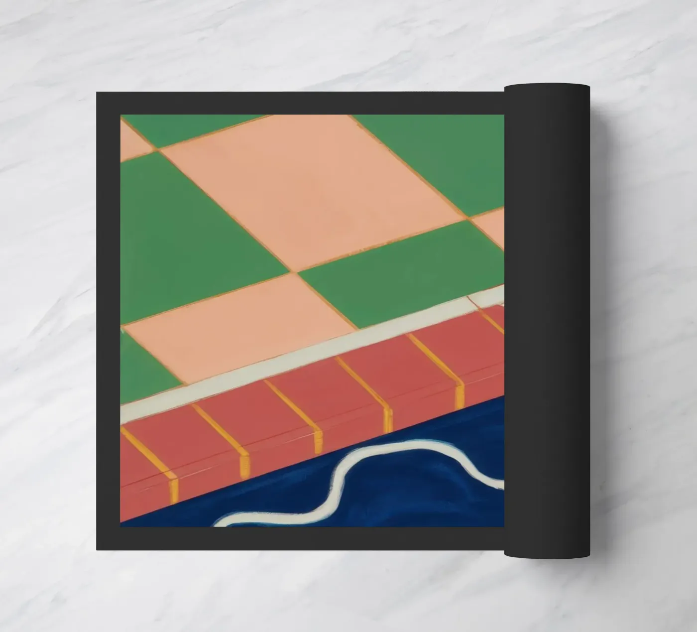 Emerald Pool Reflection Fußmatte von Dream Gesso