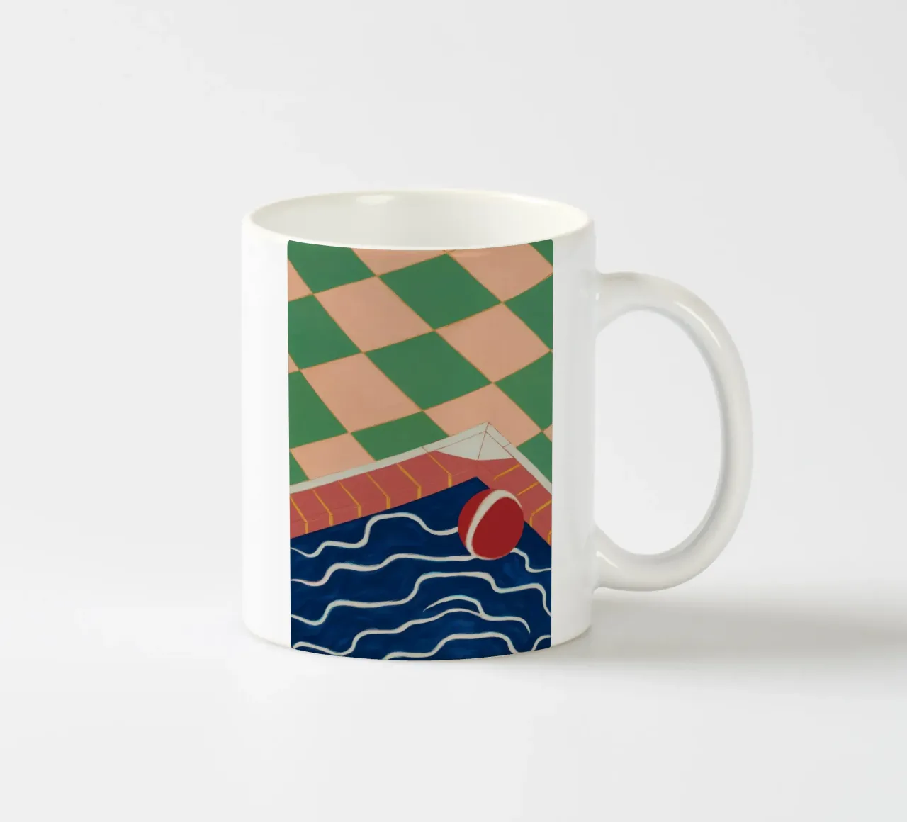 Smaragd Pool Reflexion Keramik Tasse von Dream Gesso