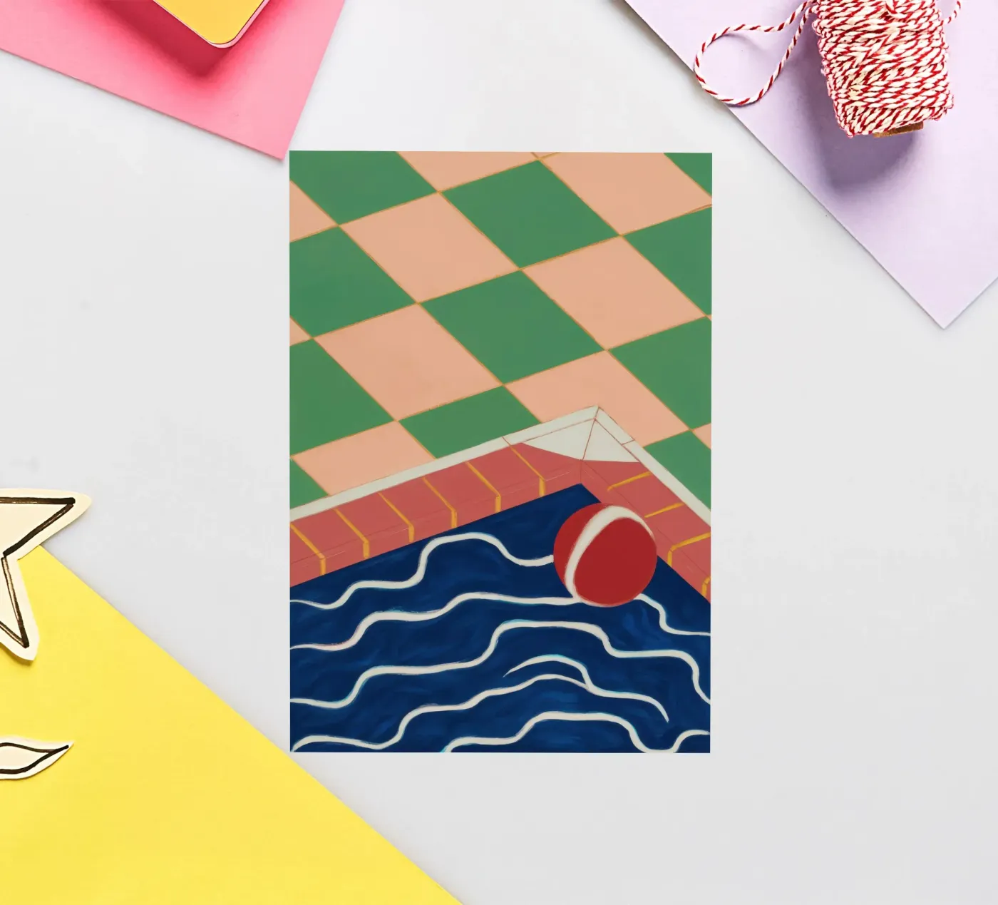 Emerald Pool Reflection sticker van Dream Gesso