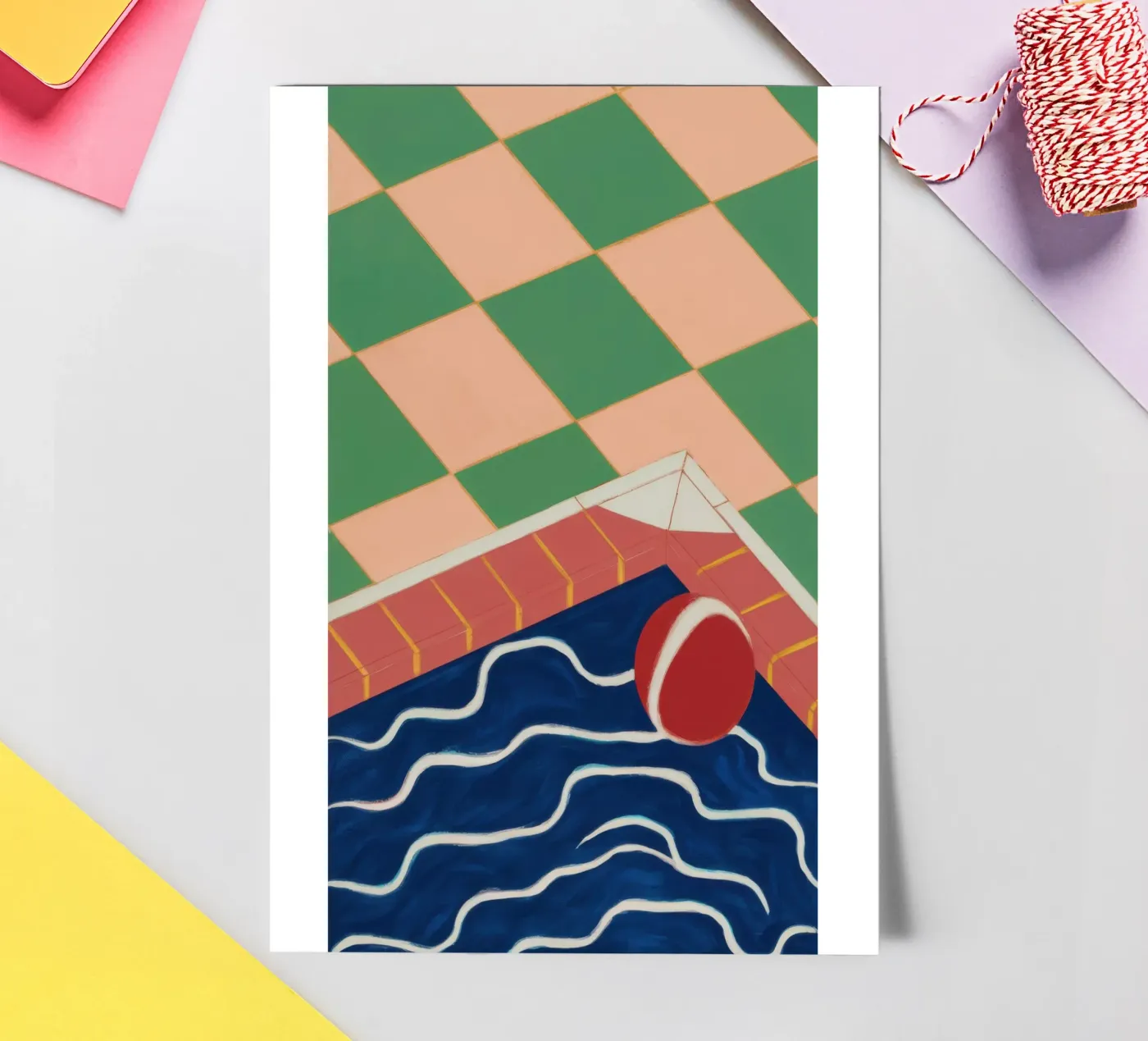 Smaragd Pool Reflexion Stickerbogen von Dream Gesso