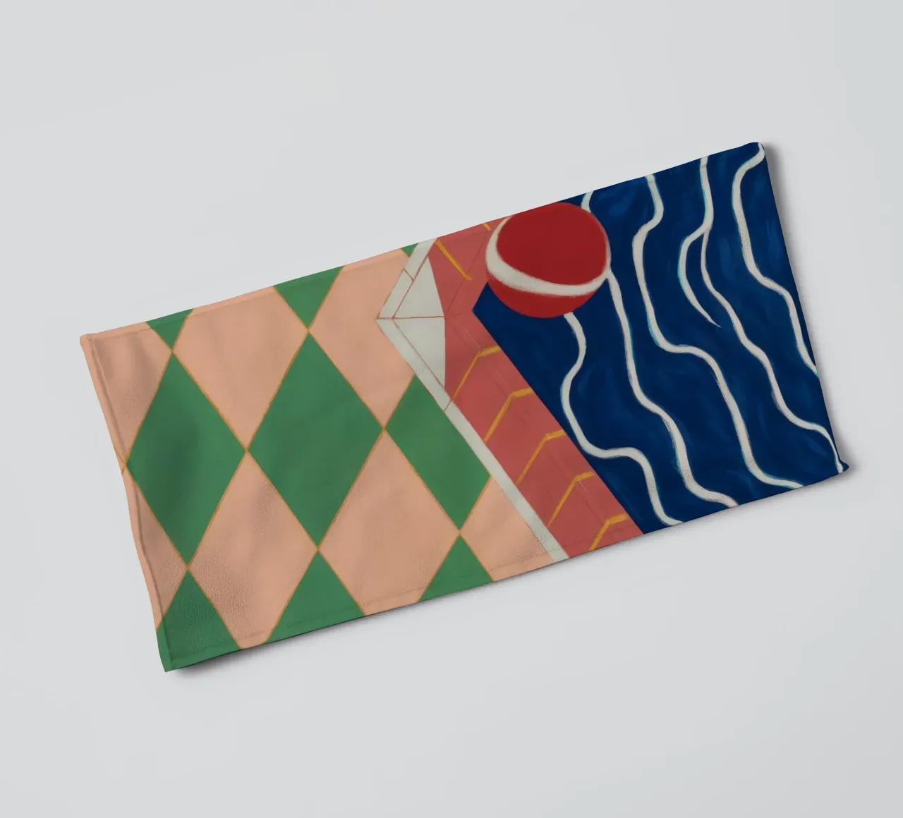 Emerald Pool Reflection towel by Dream Gesso