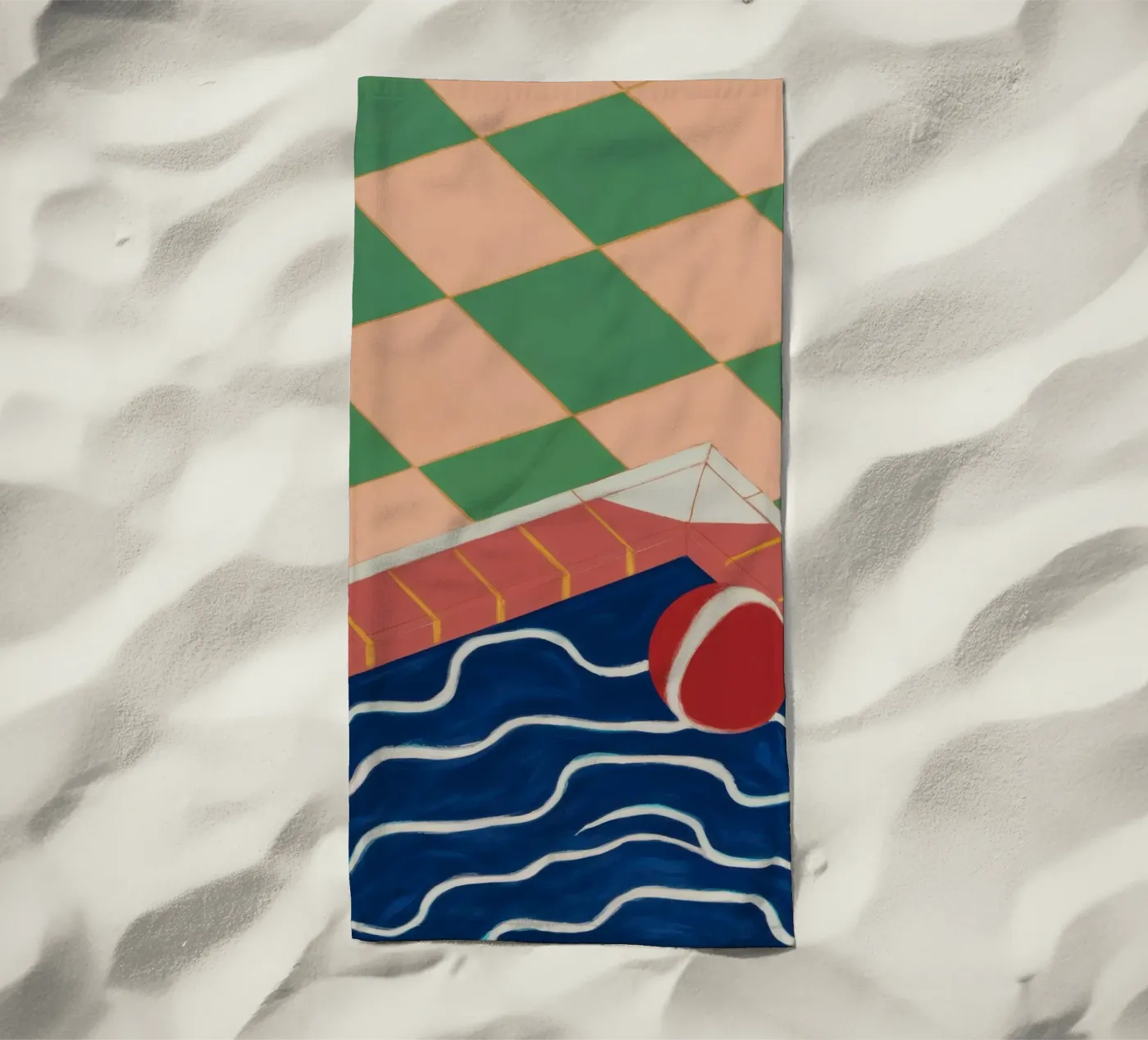 Emerald Pool Reflection beach towel by Dream Gesso
