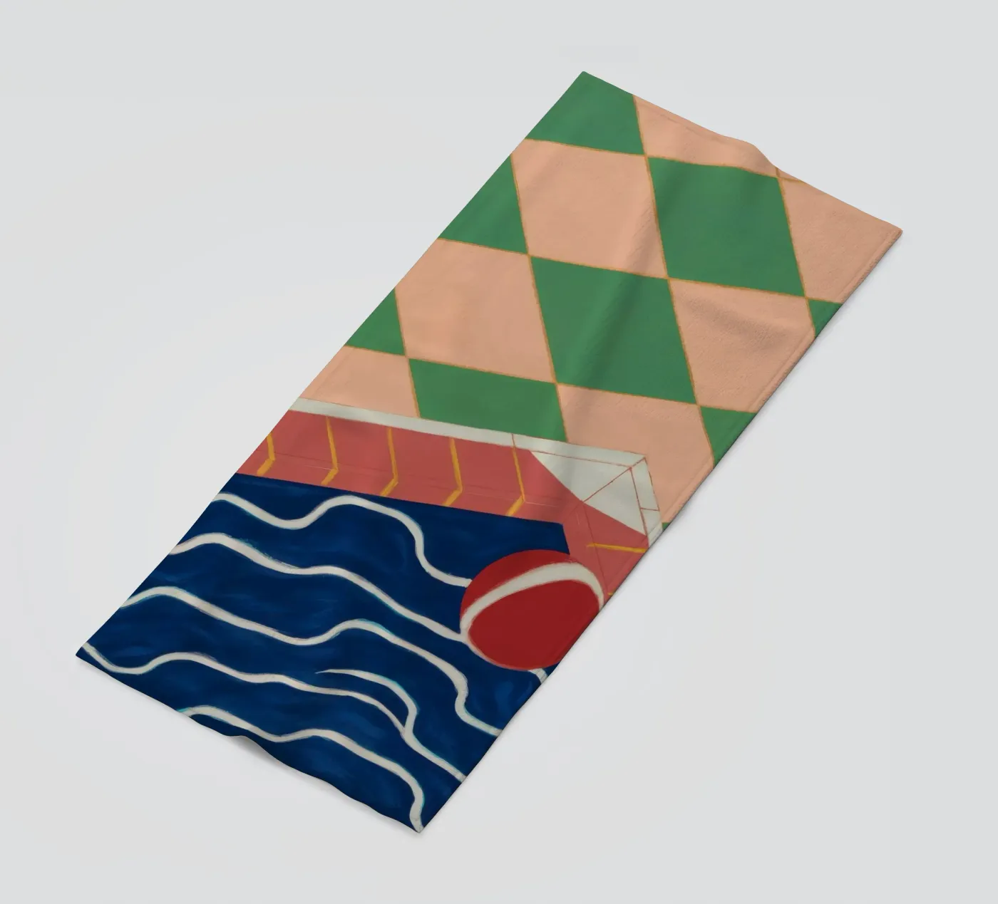Emerald Pool Reflection beach towel by Dream Gesso
