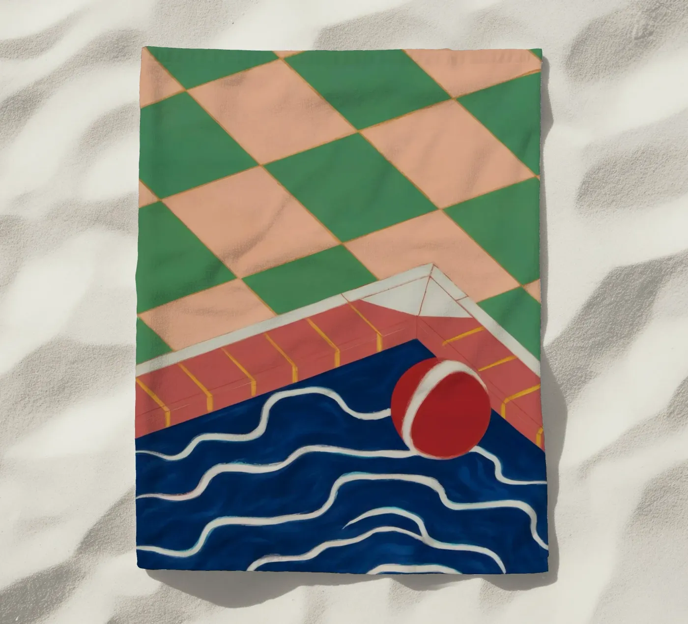 Emerald Pool Reflection beach towel by Dream Gesso