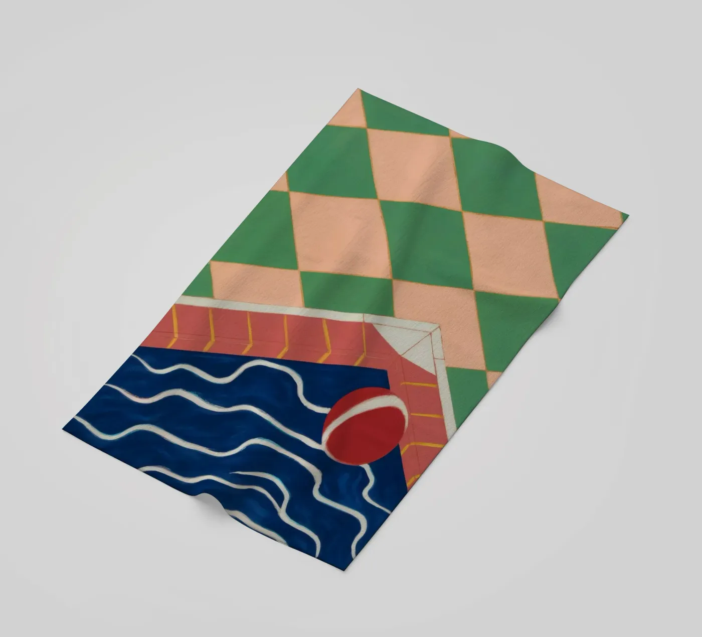 Emerald Pool Reflection beach towel by Dream Gesso