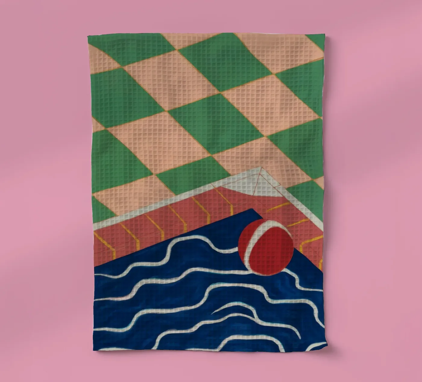 Emerald Pool Reflection Geschirrtuch von Dream Gesso