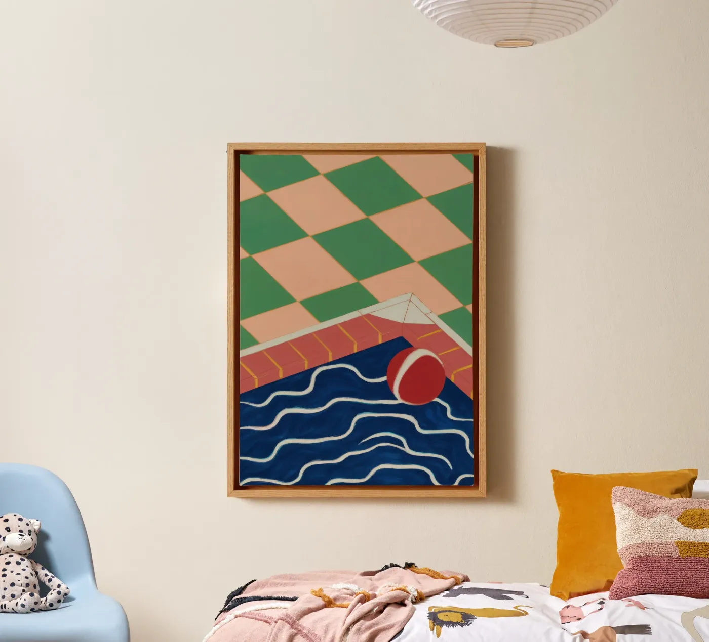 Reflectie Emerald Zwembad canvas van Dream Gesso