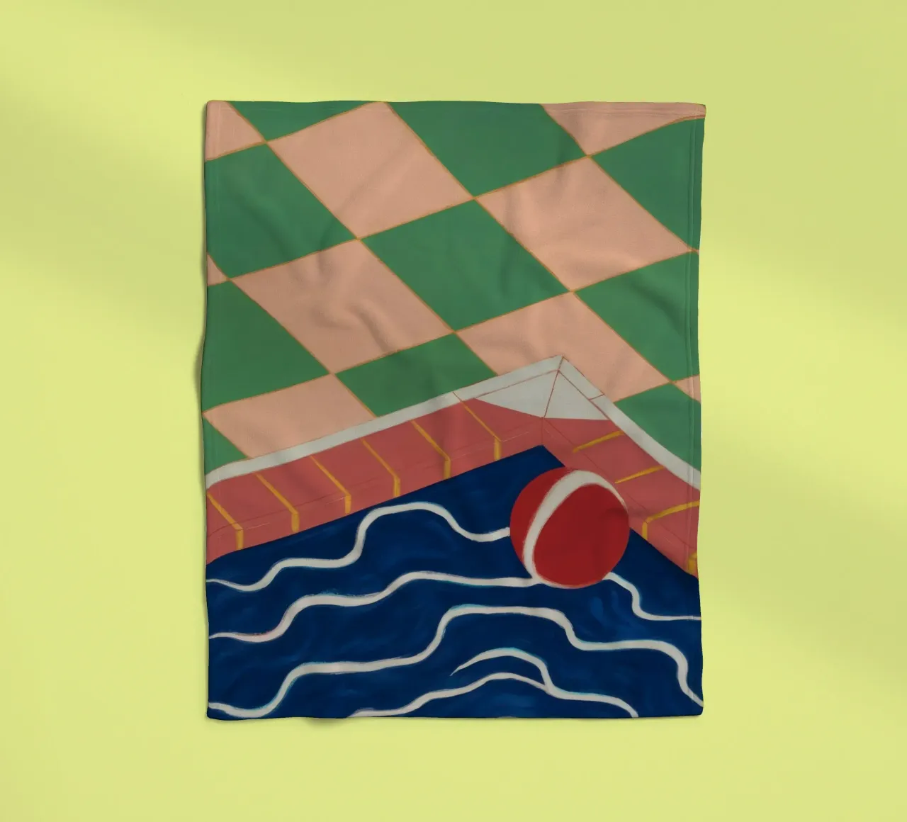 Smaragd Pool Reflexion Fleecedecke von Dream Gesso
