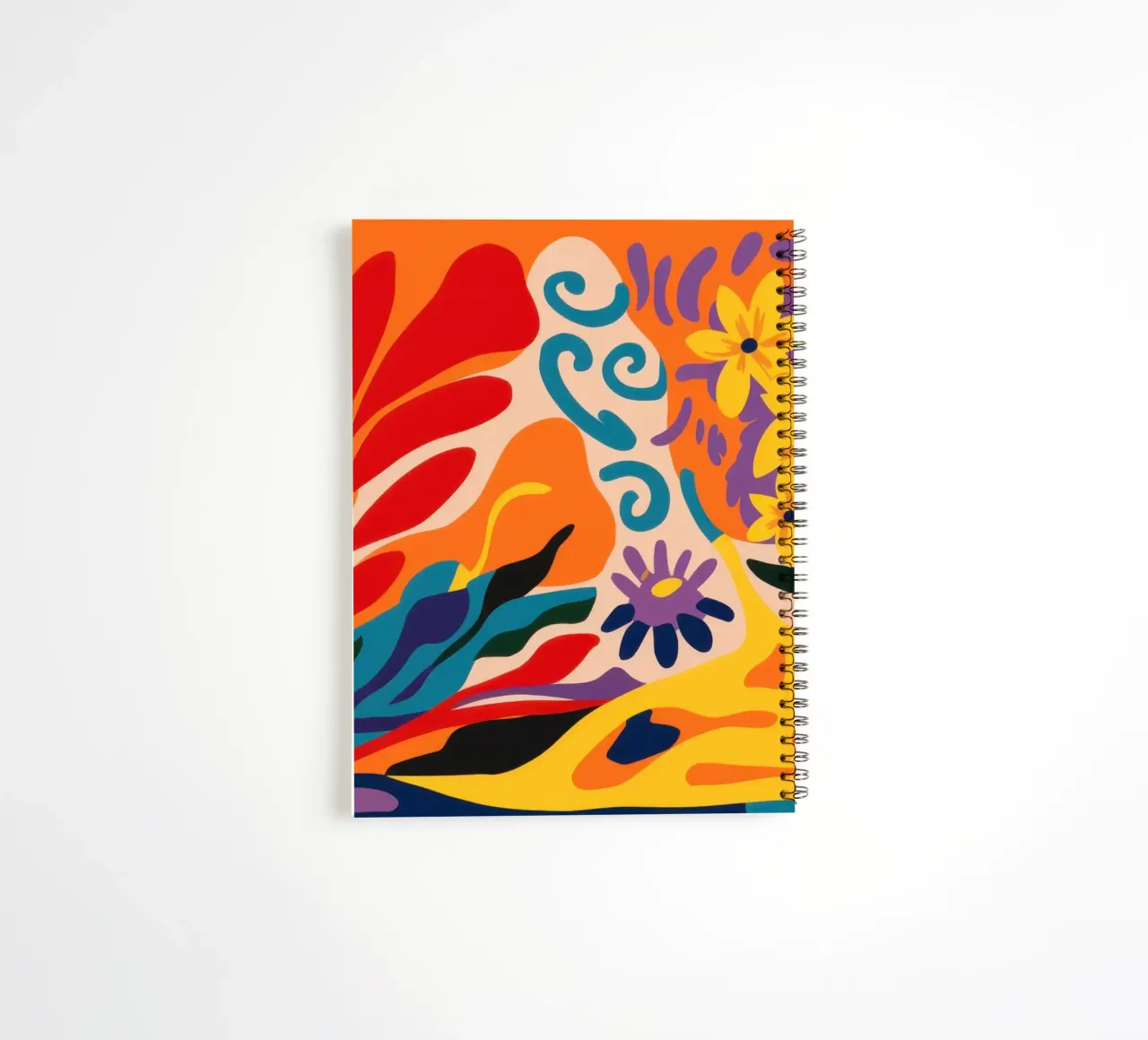 Fiesta Floral Frenzy spiral notebook by Rain Balance
